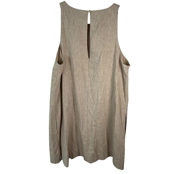 Abercrombie Fitch Linen Cotton Preppy Sleeveless Mini Dress Beige Size Medium - Picture 11 of 12
